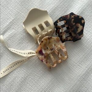 Anthropologie Hair Claw Clip Set